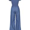 Bateau Neck Short Sleeves One Piece Jumpsuit - Image 5