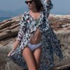 Leopard Print Sexy V Neck Vacation Swim Cover Ups - Image 5