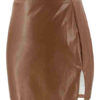Bodycon PU Leather Slit Mini Skirt - Image 7
