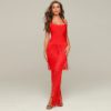 Fringe Sexy Sleeveless Tube Top Bandage Dress - Image 4