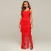 Fringe Sexy Sleeveless Tube Top Bandage Dress