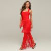 Fringe Sexy Sleeveless Tube Top Bandage Dress - Image 2
