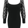 Bodycon Square Neck Casual Long Sleeves Pencil Dress - Image 3