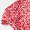 Bohemia Short Sleeve V-neck Floral Print Patchwork High Waist Dress - Image 7