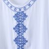 Bohemian Embroidery O-neck Long Sleeve Bikini Shirt Dress - Image 6