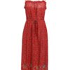 Bohemian Spaghetti Straps Floral Print Midi Dress - Image 6