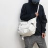 Solid Color Large Capacity Street Crossbody Messenger Bags - Image 5
