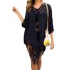 Casual Hollow Swimwear Cover-ups Beach Dress
