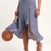 Casual Ruffle Printed Polyester Skirt