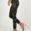Casual Skinny Cotton Blend Camouflage Trousers - Image 3