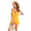 Casual Slim V-Neck Beach Rompers - Image 3