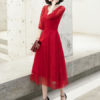 Cocktail A Line Jewel Neck Tea Length Lace Social Party Dresses - Image 3
