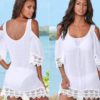 Cold Shoulder Bikini Cover Up Mini Dress