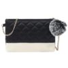 Classic PU Leather Satchel Pompom Chain Shoulder Handbag - Image 4
