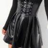 Corset Leather Like Lace Up Skirt - Image 5