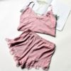 Cotton Lace Sleeveless Sling and Shorts Sleepwear