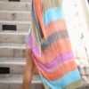 Color Block Long Sleeves  Sexy Swimming Suits Cover Ups - Image 3