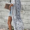 Printed Short Sleeves Polyester  Cover Ups - Image 3