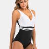 Deep Necklines Stretchy Sling One-Pieces Swimwear - Image 2