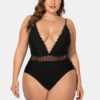 Deep Open Necklines Spaghetti Straps Swimwear