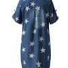 Denim Star Pattern Shift Mini Dress - Image 5