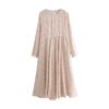Dot Print O Neck Loose Casual Dress - Image 2