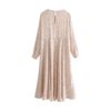 Dot Print O Neck Loose Casual Dress - Image 3