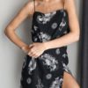 Dragon Printed Split Sexy Bodycon Dress