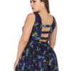 Dragonfly Pattern Front Elastic String Swimdress - Image 5
