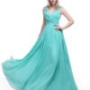 Elegant Bridesmaid Dress with Cowl Neck and Beading Chiffon Skirt