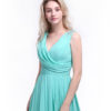 Elegant Bridesmaid Dress with Cowl Neck and Beading Chiffon Skirt - Image 4