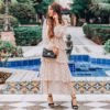 Elegant Polka Dot Long Sleeve Midi Dress
