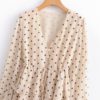 Elegant Polka Dot Long Sleeve Midi Dress - Image 5