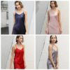 Fashion Faux Silk Sexy Lace Bathrobe Nightgown - Image 5
