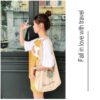 Flower Print Simple Large Capacity Durable Corduroy Casual Shopping bags - Image 5