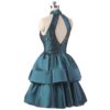 Fashion High Neck Beaded Crystal Cocktail Party Short Dress - Image 4