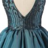 Fashion High Neck Beaded Crystal Cocktail Party Short Dress - Image 6