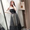 Fashion Pleated Sleeveless Long Dress