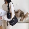 Solid Color Oxford Waterproof Shoulder Messenger Bag