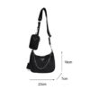 Solid Color Oxford Waterproof Shoulder Messenger Bag - Image 7