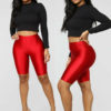 Fitness Sports Workout Stretch Solid Shorts Ative Wear Shorts - Image 8
