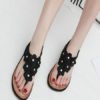 Flat Sandals Flowers Comfy T-Type Bandage Beach Sandals - Image 6