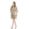 Floral Bathrobe Faux Silk Sexy Nightdress - Image 4