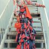 Floral Print V-Neck Lace Up Maxi Dress