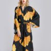 Floral Printed Long Sleeve Nightgown