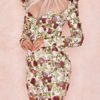 Floral Printed Long Sleeves Midi Dress - Image 5