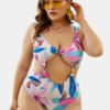 Floral Printed Wide Straps High Waisted Swimwear - Image 2
