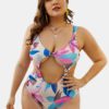 Floral Printed Wide Straps High Waisted Swimwear - Image 4