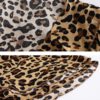 Flouncing Leopard Print Short Sleeve V-neck Casual Dress - Image 5