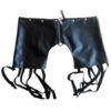Garter Belts Metal Details Zipper T Back With Stocking - Image 2